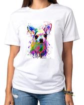 Tshirt Chihuahua Aquarela- 2 - cão - cachorro - Camiseta Branca - camisa unissex - feminina Tshirt Chihuahua Aquarela- 2 - cão - cachorro - Camiseta Branca - camisa unissex - feminina
