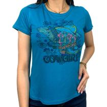 Tshirt Com Strass Feminina Zoe Western Azul Tshirt Com Strass Feminina Zoe Western Azul