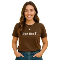 Tshirt Feminina Cristã Camiseta Premium algodão Estampa Poe ele Manga Curta, Gola redonda, Reforço de ombro e Gola, Toque Macio Tshirt Feminina Cristã Camiseta Premium algodão Estampa Poe ele Manga Curta, Gola redonda, Reforço de ombro e Gola, Toque Macio