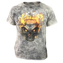 Tshirt flame cinza - black skull - clothing (m) Tshirt flame cinza - black skull - clothing (m)
