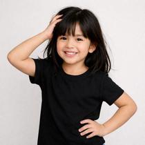 TShirt Infantil Branca e Preta Lisa 100 Algodão InfantoJuvenil Camiseta Básica Leve Fresca e Confortável