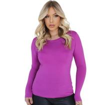 Tshirt manga longa fucsia