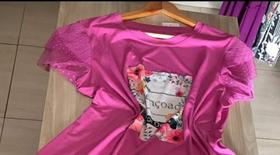 Tshirt viscomalha na cor pink