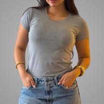 Tshirts Baby Look Feminina Básica 100 Algodão Alta Qualidade