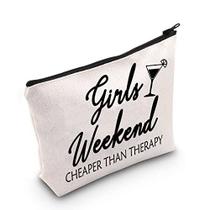 TSOTMO Girls Weekend Gift Girl Makeup Bag Girls Weekend Mais barato do que o Therapy Bag Cosmetic Bags Travel Pouches Toiletry Bag Cases Presentes de viagem para Melhores Amigos (Girl Weekend)
