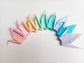 Tsuru Decoração em Origami - Kit 10 unidades - Cores Sortidas (Ateliê do Origami)