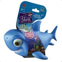 Tubarão Bebê Brinquedo Baby Shark Vinil Macio Azul Cometa - Cometa Brinquedos