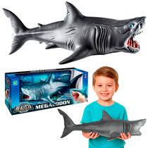 Tubarão De Brinquedo Megalodonte Boneco Grande Infantil Realista 45 cm - Cometa Tubarão De Brinquedo Megalodonte Boneco Grande Infantil Realista 45 cm - Cometa
