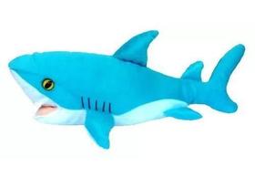 Tubarão de Pelúcia Azul 42 cm Antialérgico Tubarão de Pelúcia Azul 42 cm Antialérgico