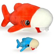 Tubarão De Pelúcia Brinquedo Para Bebê 18cm Antialérgico