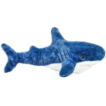 Tubarão de Pelúcia Grande Shark Macio Decoração Mar Azul Tubarão de Pelúcia Grande Shark Macio Decoração Mar Azul
