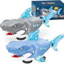 Tubarão Eletrônico Com Luz e Som para Crianças Brinquedo - DBRINQ