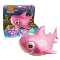 Tubarao Family Shark Rosa em Vinil - Cometa - Brinquedos Cometa