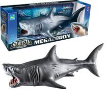 Tubarão Gigante 43cm Detalhes Realista Megalodon Para Crianças Em Vinil Cometa Brinquedos