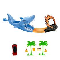 Tubarão Lançador Com 1 Carrinho - Dm Toys