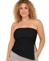 Tube Top Blusa Feminina sem alça Assimétrica Cropped Pluz Size - KGENTE
