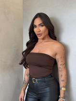 Tube Top Cropped Feminino sem alças sem alça