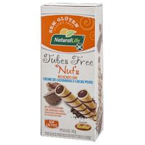 Tubes Free Nuts Castanhas e Cacau Zero Glúten, Zero Leite Natural Life 50g