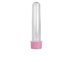 Tubete 13 Cm Tampa Rosa Bebê 100Un Tubo De Ensaio