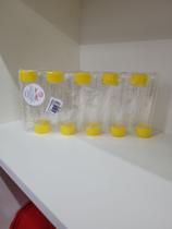 Tubete 13cm tampa amarela