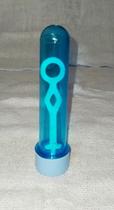 Tubete de bolha de sabão grande neon 13cm com 10