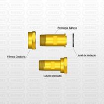 Tubete para medidores a gás e hidrante mf 3/4" bstp x fg 1.1/4" bsp