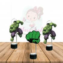 Tubete personalizado Hulk 10 unidades