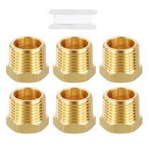 Tubo adaptador de extensão de bucha hexagonal de latão 1/2 macho NPT x 3/8 fêmea NPT METALLIXITY