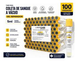 Tubo Amarelo Coleta De Sangue Vacuo 5ml Gel Separador 100 Un Tubo Amarelo Coleta De Sangue Vacuo 5ml Gel Separador 100 Un