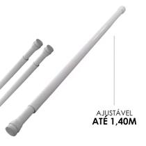 Tubo Barra Extensível Ajustável Cortina Box De Banheiro 0,90 a 1,40 Tubo Barra Extensível Ajustável Cortina Box De Banheiro 0,90 a 1,40