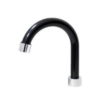 Tubo Bica 3/4 P/ Torneira Lavatório Abs Preto Arejador Fixo