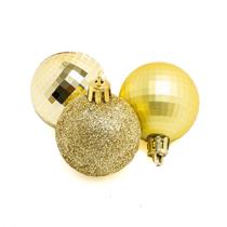 Tubo Bola Natal Le 6cm com 12 Unidades Dourado Tubo Bola Natal Le 6cm com 12 Unidades Dourado