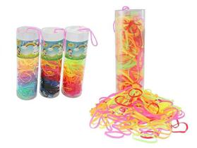 Tubo c/ 200 Unidades Elásticos Silicone p/ Cabelo colorido Tubo c/ 200 Unidades Elásticos Silicone p/ Cabelo colorido
