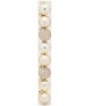 Tubo C/8 Bolas de 10cm - 3 Brilhantes/3 Foscas /2 Glitter
