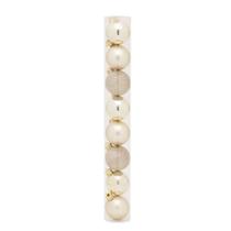 Tubo C/8 Bolas de 10cm - 3 Brilhantes/3 Foscas /2 Glitter