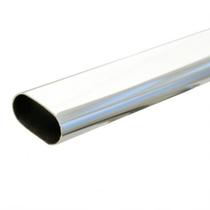 Tubo cabideiro oval 1 metro mais suportes e parafusos