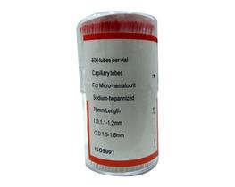Tubo Capilar Com Heparina Cor Vermelha Frasco C/500 Tubos
