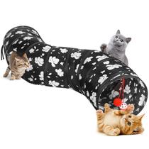 Tubo Cat Tunnel Pawaboo em forma de S com bolas e sinos 25x97cm Tubo Cat Tunnel Pawaboo em forma de S com bolas e sinos 25x97cm