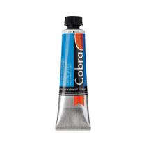 Tubo Cobra 40mL, cor de óleo, misturável com água, azul cerúleo, ftalo