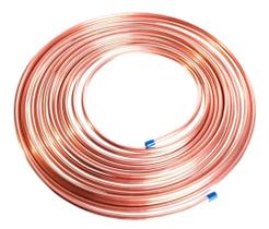 Tubo Cobre Flexível 1/4 6,35mm Panqueca C/ 15 Metros