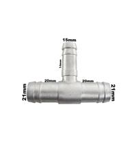 Tubo Conexão T Aluminio S10 20x14x20mm Adaptação