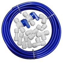 Tubo de água Malida 1/4 de polegada O.D. 10 m com conector de 10 unidades Tubo de água Malida 1/4 de polegada O.D. 10 m com conector de 10 unidades