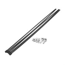 Tubo de antena RC Fielect Black com suporte prateado e tampa para barco Tubo de antena RC Fielect Black com suporte prateado e tampa para barco