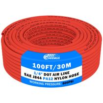 Tubo de ar pneumático CheemuII 30,5 m 1/4 de polegada OD Red Nylon Tubo de ar pneumático CheemuII 30,5 m 1/4 de polegada OD Red Nylon