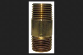 Tubo de bico JMF 1/4" MPT x 5 cm de latão vermelho