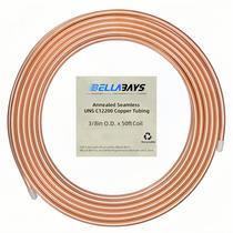 Tubo de cobre BELLA BAYS 3/8 OD x 0,320 ID x 15,24 m, 99,9% C12200