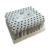 Tubo de Coleta a Vácuo de Plástico Seco 5 ml (BIOCON) - Rack com 100 Unidades