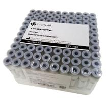 Tubo de Coleta a Vácuo Plástico Sem Aditivo 4 ml (FIRSTLAB) - 100 Unidades