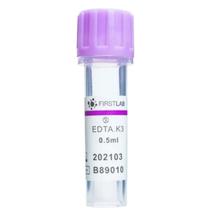 Tubo de Coleta com EDTA K3 (Roxo) 0,5mL 50un - First FL5-MTK3