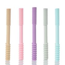 Tubo de dentição oco de silicone para bebê Brinquedo para mastigar bebê Vara molar de mão anti-comer